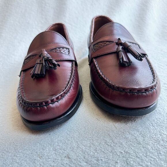 Allen Edmonds "Maxfield"‎ Men's 11 D Maroon Leather Dress Shoe Tassel Loafer - Picture 8 of 11